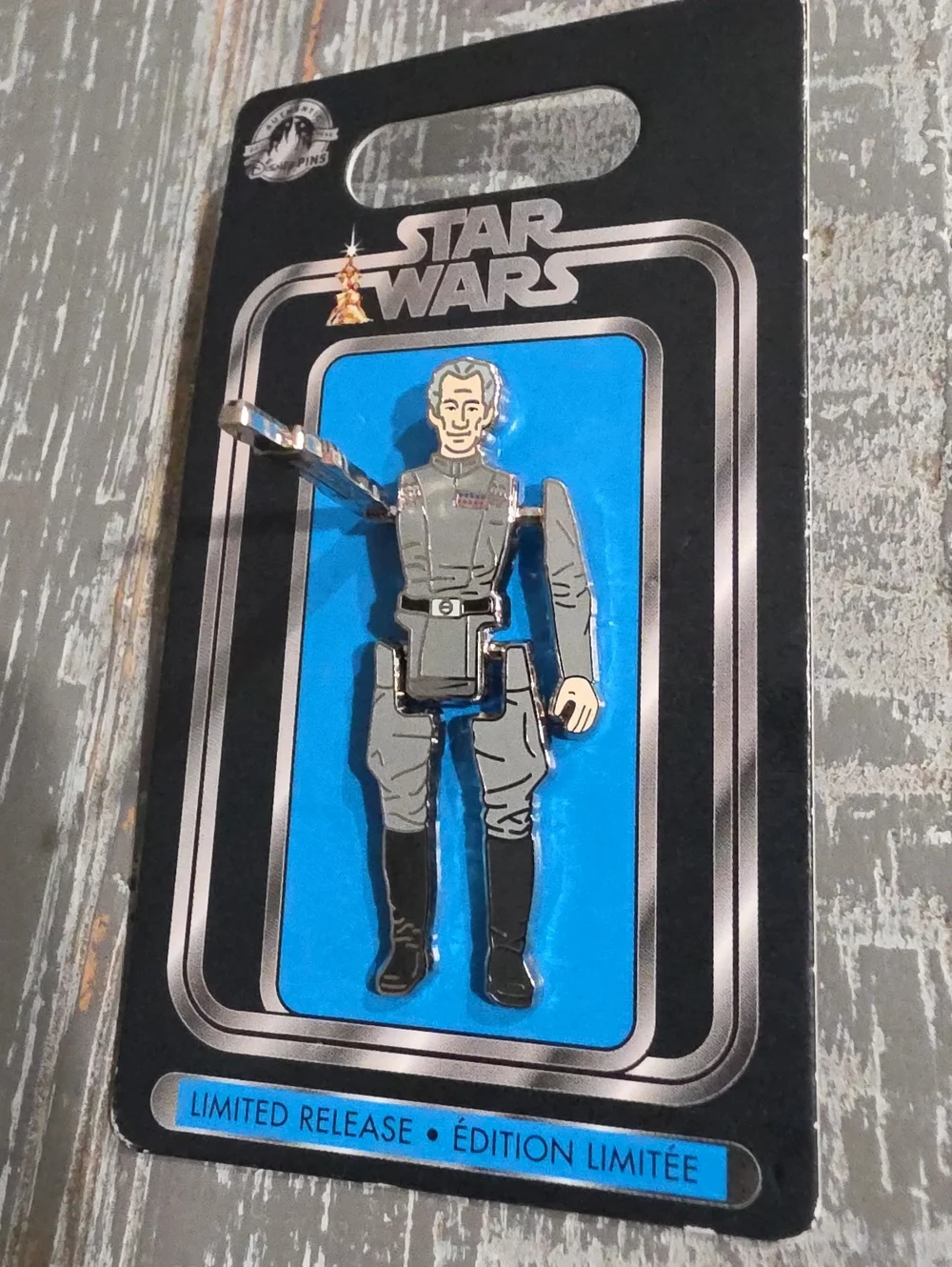 Disney Parks Star Wars Grand Moff Tarkin Action Figure Articulated Pin, Empire